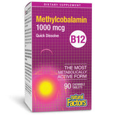 Natural Factors Vitamin B12 methylcobalamin 1000 mcg chewable tablet