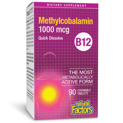 Natural Factors Vitamin B12 methylcobalamin 1000 mcg chewable tablet