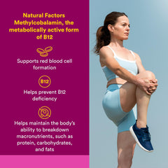 Front packaging of Natural Factors B12 methylcobalamin 5000 mcg chewables