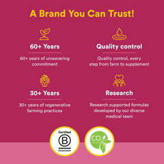 Natural Factors logo with B-Corp and carbon-neutral claim