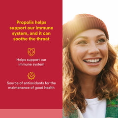 Bee propolis capsules close-up