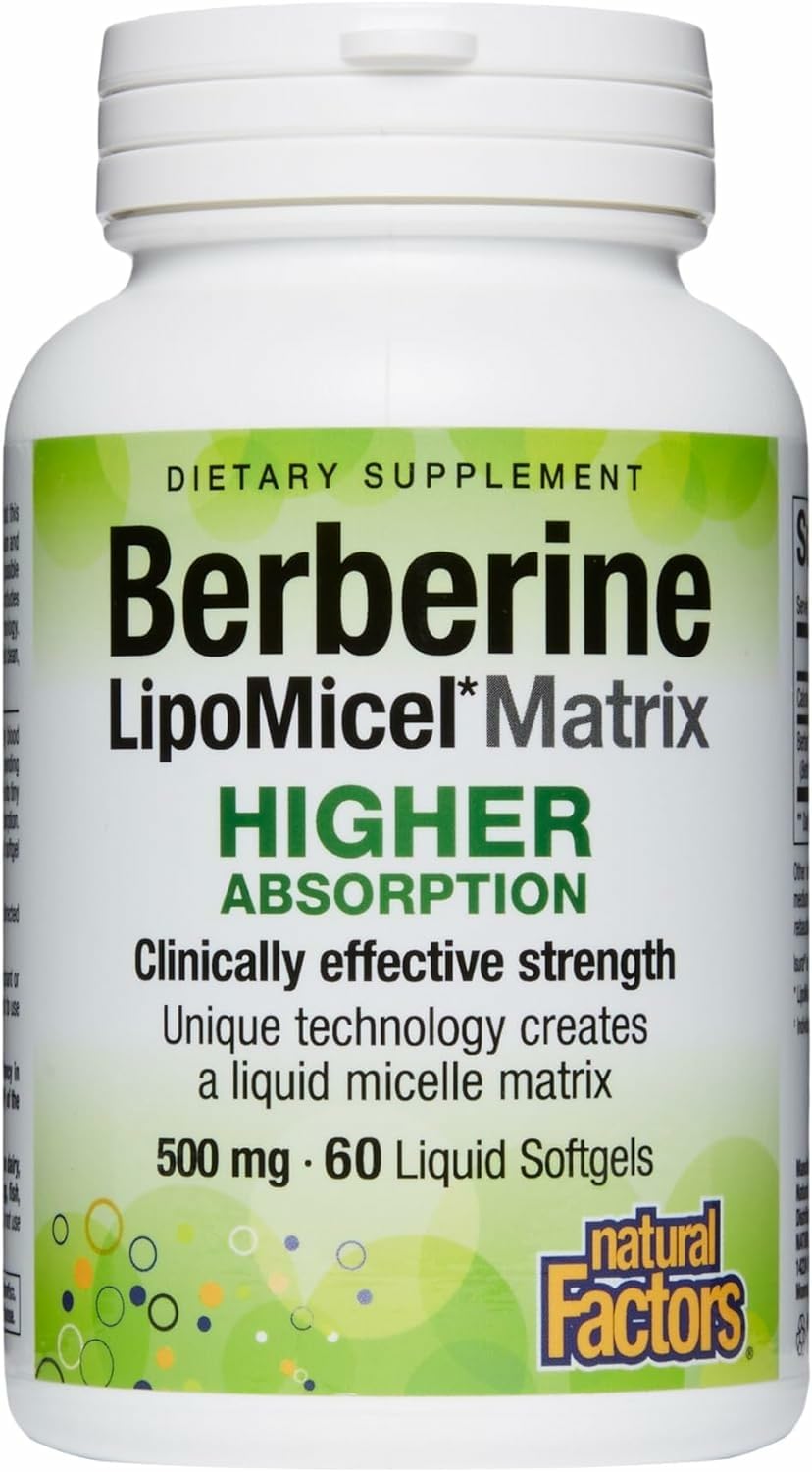 Natural Factors Berberine LipoMicel Matrix bottle front label