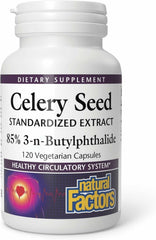 Front view of Natural Factors Celery Seed Extract capsules