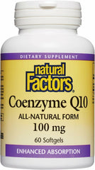 Natural Factors CoQ10 100 mg softgels bottle front