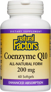 Natural Factors CoQ10 200 mg bottle front view
