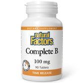 Natural Factors Complete B 100 mg Time Release bottle and label