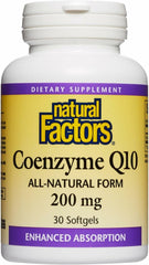 Natural Factors CoQ10 bottle front label
