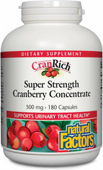 Natural Factors CranRich Cranberry Concentrate bottle on white background