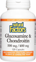 Bottle of Natural Factors Glucosamine & Chondroitin 120 Capsules