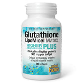 Bottle of Natural Factors Glutathione LipoMicel Matrix 300 mg softgels, 90-count