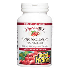 Natural Factors GrapeSeedRich bottle front label