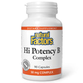 Natural Factors Hi Potency B Complex bottle - front view
