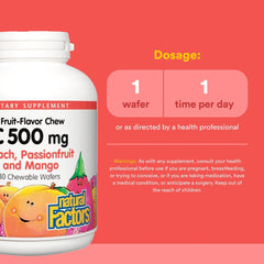 Vitamin C 500 mg chewables for kids packaging