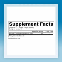Scoop with L-Glutamine powder for drink mix