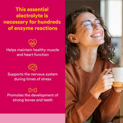 Close-up of Natural Factors Magnesium Citrate 150 mg label