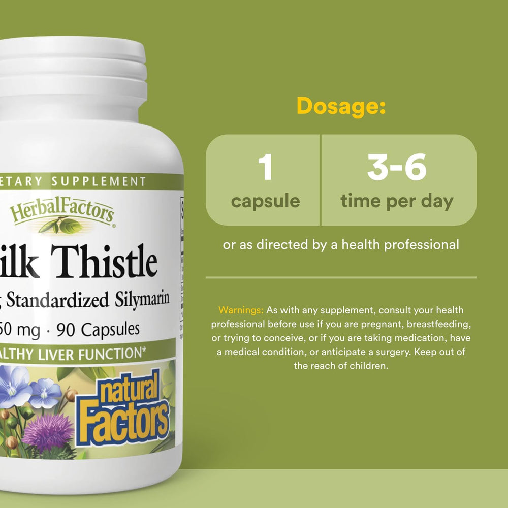 Milk Thistle Extract 250 mg capsules from Natural Factors