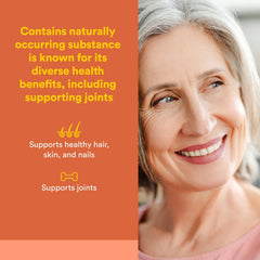 Back label of Natural Factors MSM 1000 mg bottle