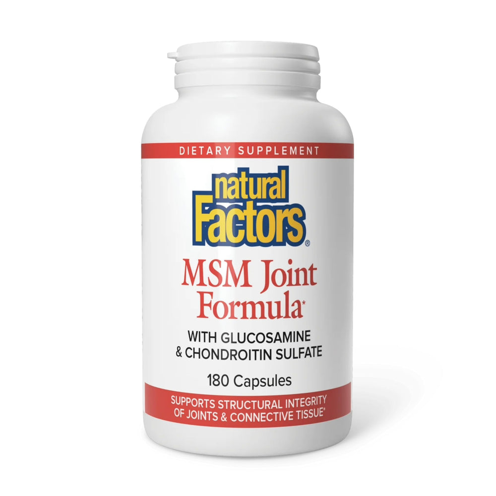 Natural Factors MSM Joint Formula bottle on white background