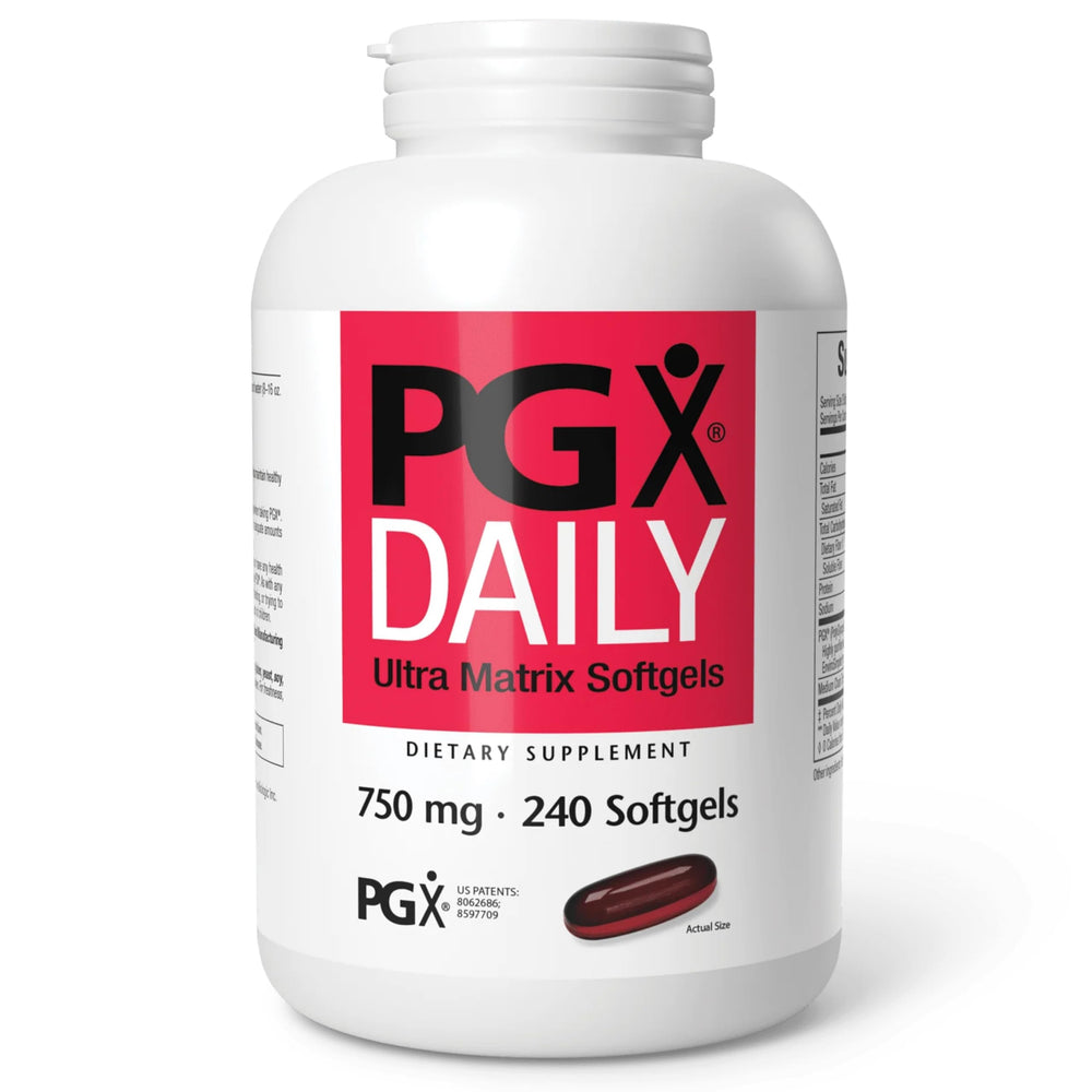 Natural Factors PGX Daily Ultra Matrix bottle pouring capsules to support meal-time fullness