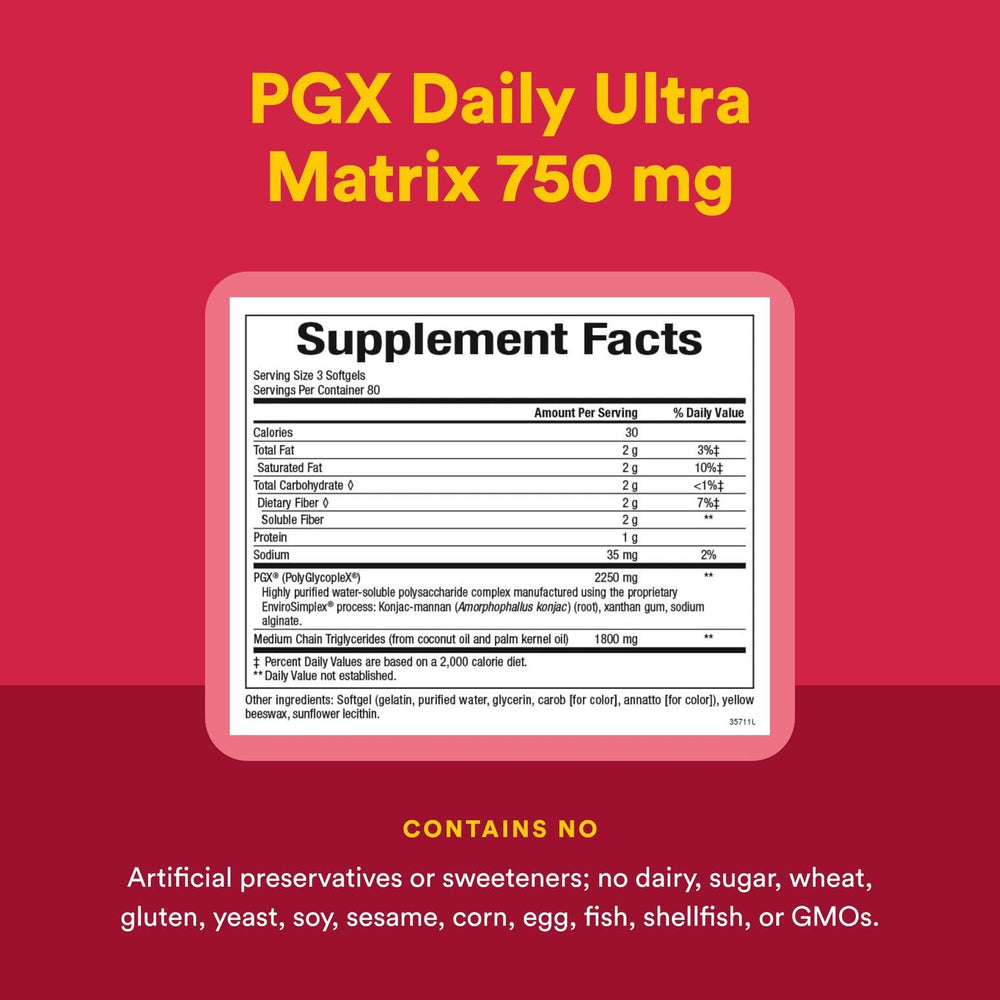 Natural Factors PGX Daily Ultra Matrix packaging design highlighting clean, plant-based ingredients