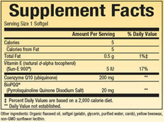 Closeup of PQQ-10 and CoQ10 softgels