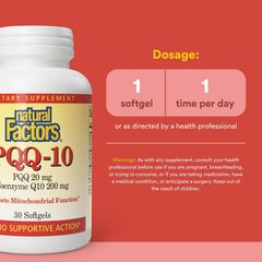 Close-up of PQQ-10 softgel capsules