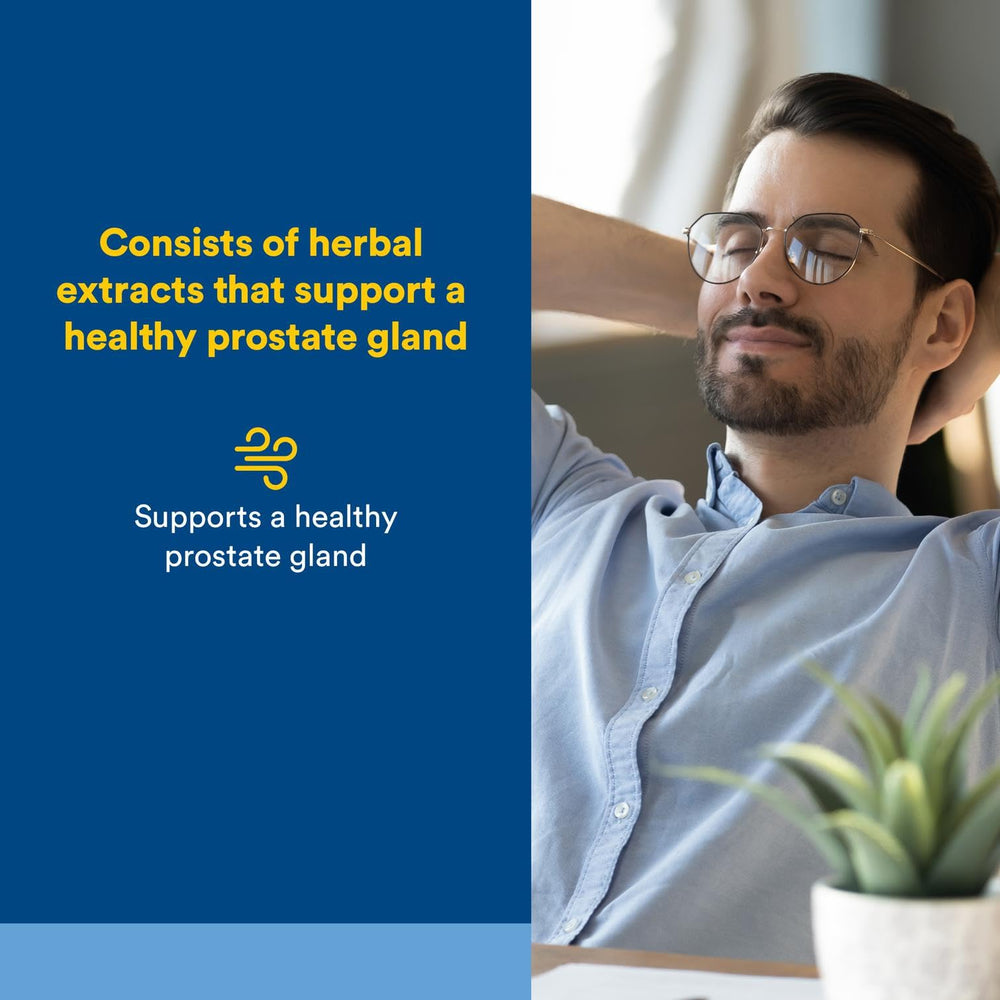 Bottle of Natural Factors Prostate Health Formula 60 softgels on a white background
