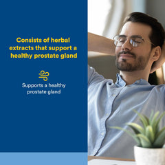 Bottle of Natural Factors Prostate Health Formula 60 softgels on a white background