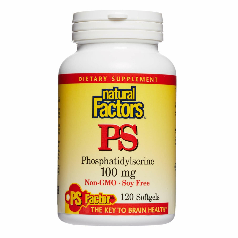 Front label of Natural Factors Phosphatidylserine bottle