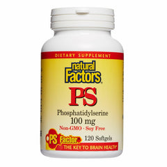 Front label of Natural Factors Phosphatidylserine bottle