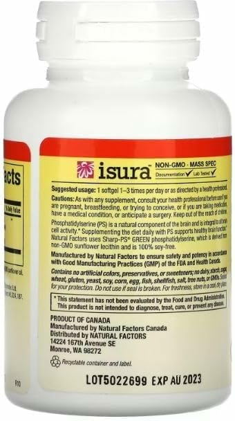 One softgel capsule with serving size information