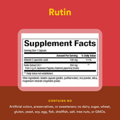 Natural Factors Rutin bottle pour showing easy daily dosing and cap stability
