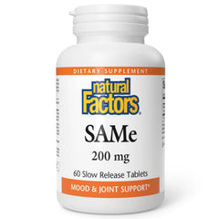 Bottle of Natural Factors SAMe 200 mg mood support