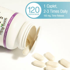 Bottle label details showing dosage and product information