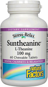 Natural Factors Suntheanine L-Theanine 100 mg chewable tablet – calm outlook
