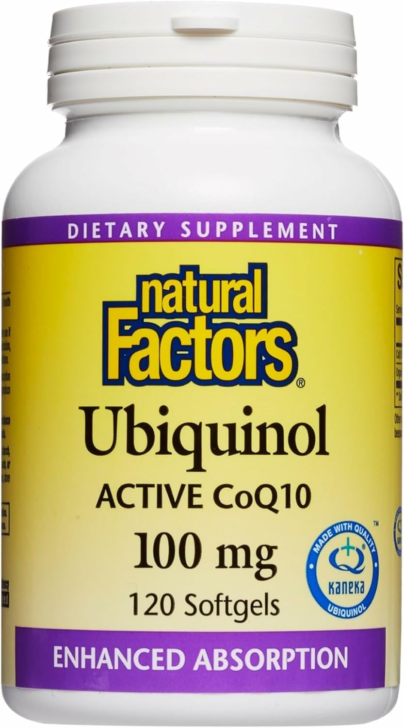 Natural Factors Ubiquinol 100 mg softgels bottle front