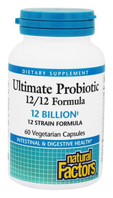 Bottle label of Natural Factors Ultimate Probiotic 12/12 Formula