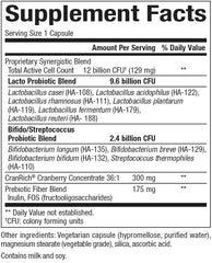 Close-up of 60 vegetarian probiotic capsules