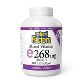 Natural Factors Vitamin E 400 IU softgel bottle