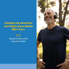 Close-up of Vitamin K2 120 mcg bottle label