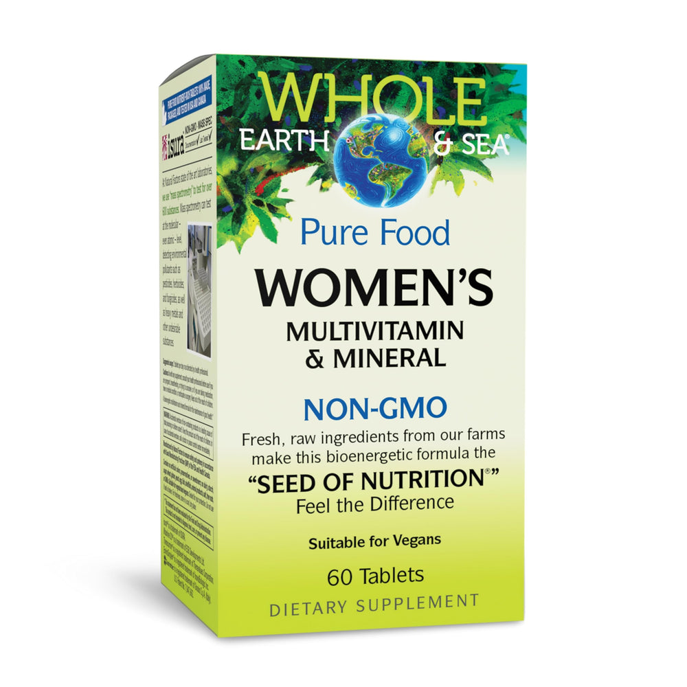 Front view of Natural Factors Whole Earth & Sea Women's Multivitamin front label