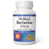 Natural Factors WellBetX Berberine 500 mg capsule label
