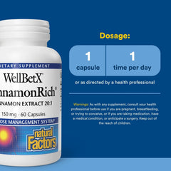 Cinnulin PF cinnamon extract product label