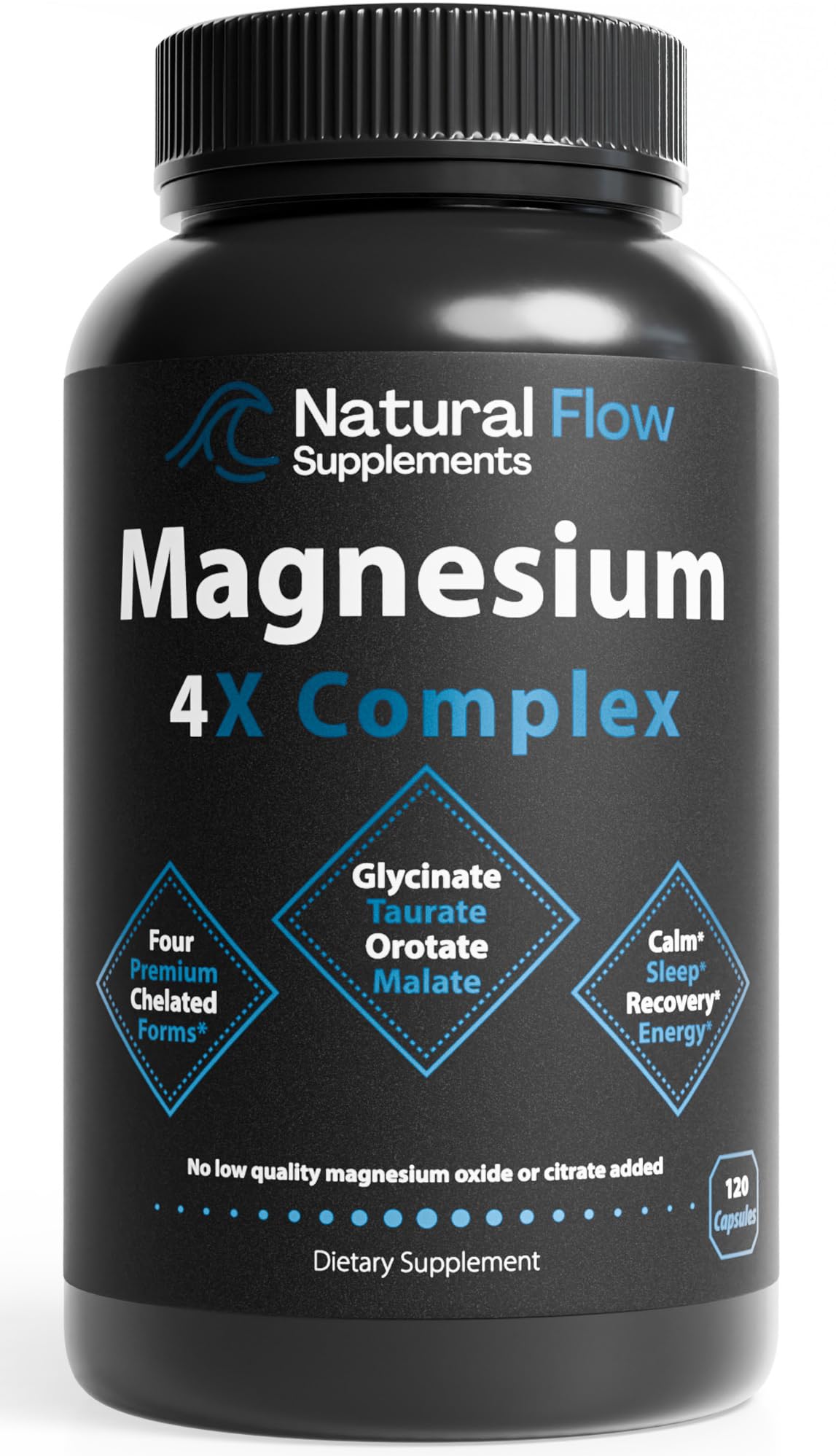 Natural Flow 4X Magnesium Complex 120-capsule bottle (hero image) Natural Flow 4X Magnesium Complex 120-capsule bottle (hero image)