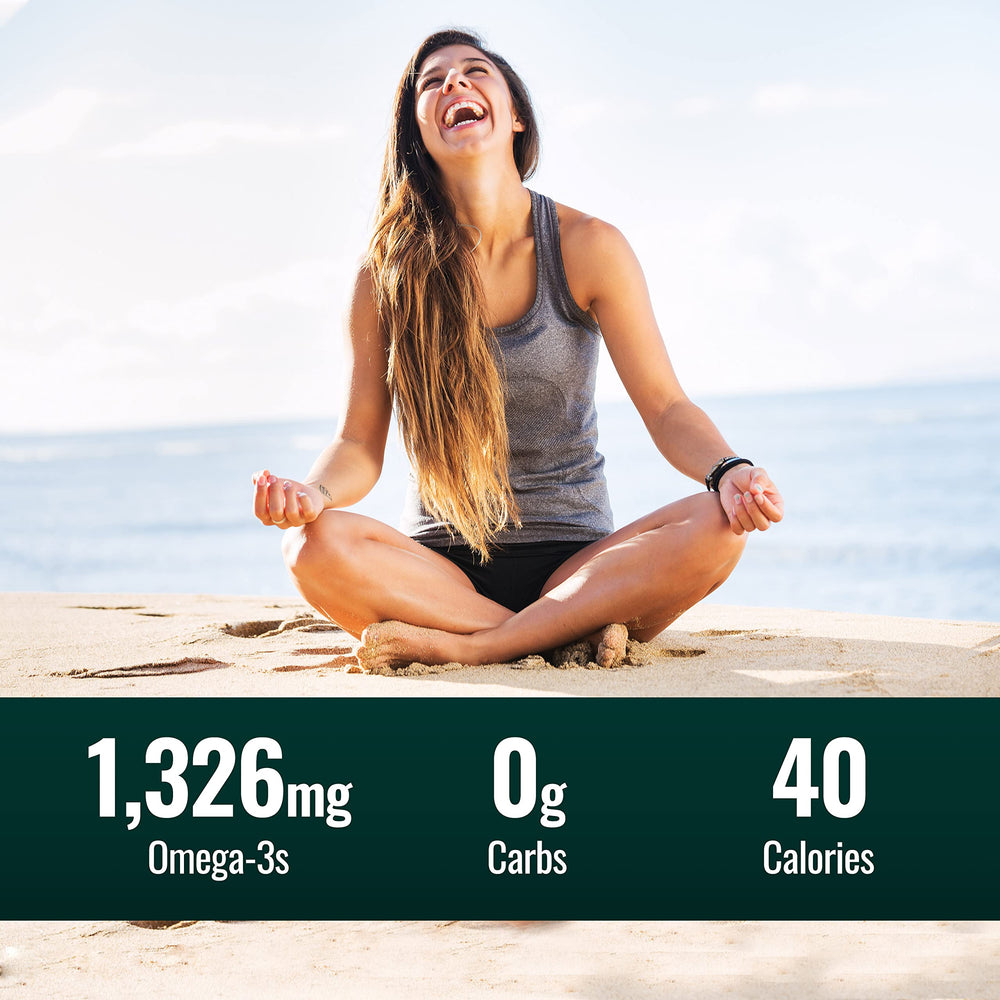 Ingredients and supplement facts panel for Natural Force Pure Omega-3 Lemon Cake