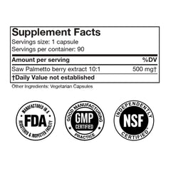 Natural hair support provided by Saw Palmetto supplement for men.