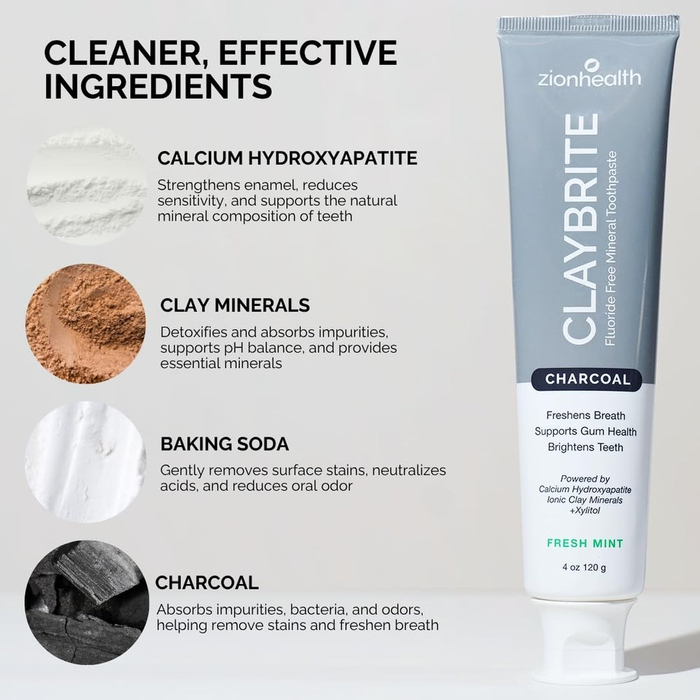Mineral rich toothpaste ingredients close up