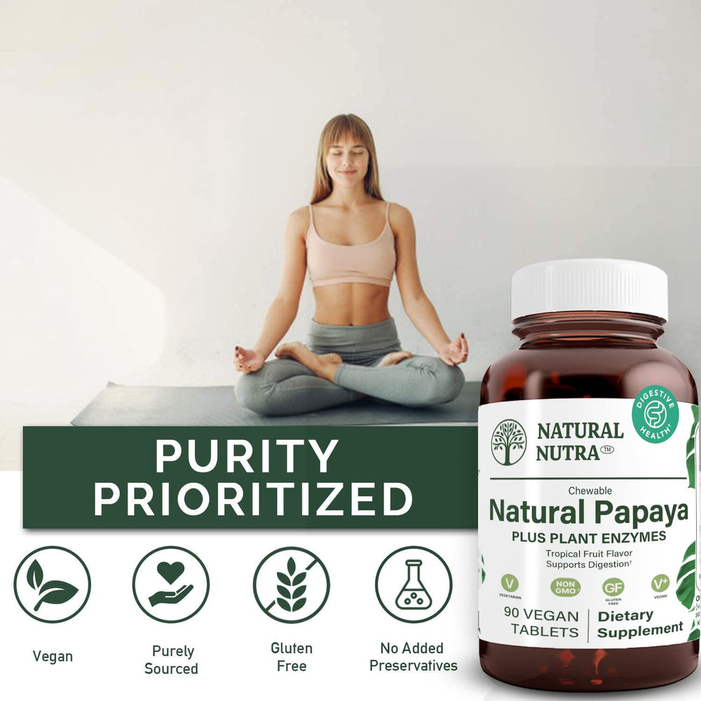 Easing bloating with papaya enzyme chewables