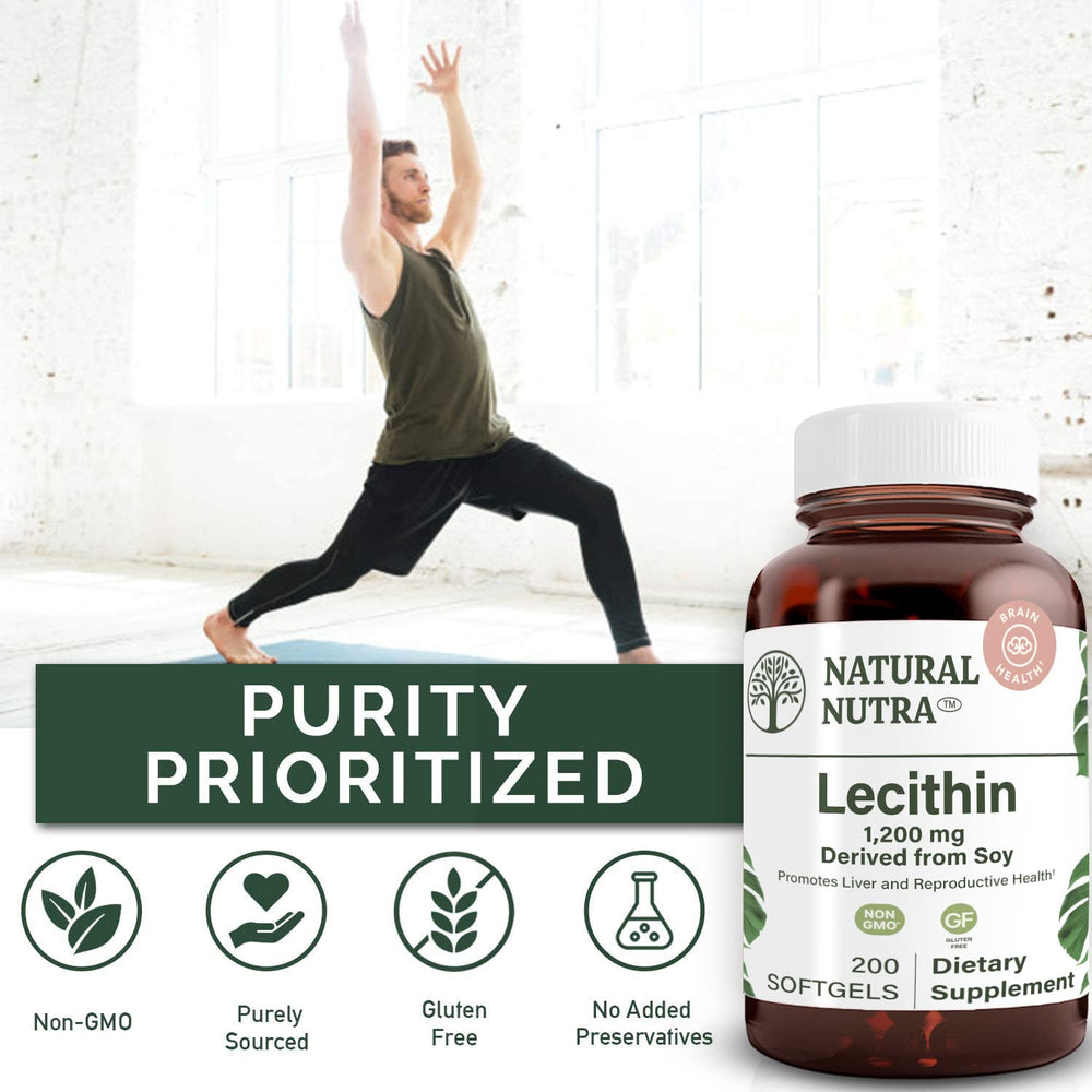 Packaging for Natural Nutra Soy Lecithin 1200 mg supplement