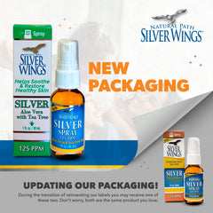 Bottle label highlighting 125ppm silver